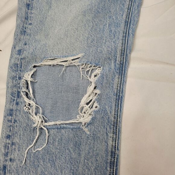 AMERICAN EAGLE distressed destroyed cropped high rise mom jean 6 long - Picture 8 of 12